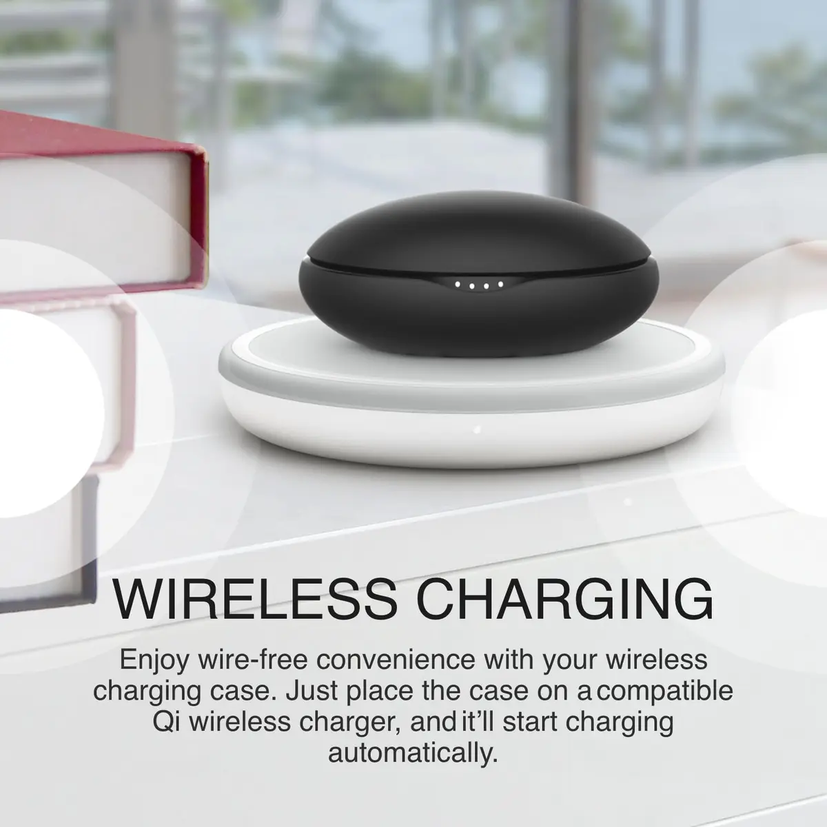 Belkin SOUNDFORM Move Plus Wireless Earbuds with Microphone | Bluetooth 5.0, IPX5, 5H Play, Wireless Charging Case, Black - view 8