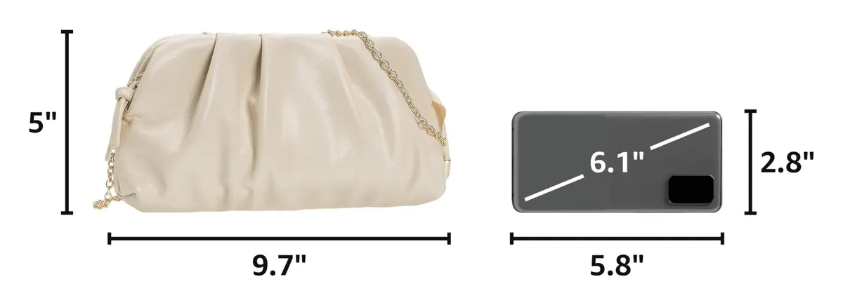 CHARMING TAILOR Chic Vegan Leather Clutch Bag 9.7" | Elegant Evening Purse for Women - view 3