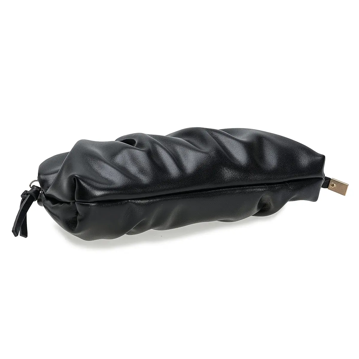 CHARMING TAILOR Chic Vegan Leather Clutch Bag for Women | Elegant Pleated Evening Purse in Black - view 5