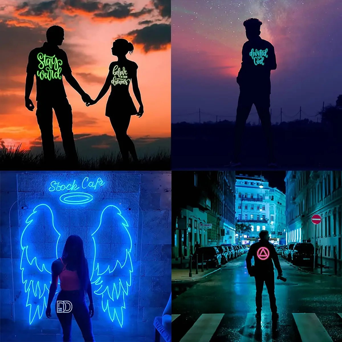 TransWonder Glow in The Dark Heat Transfer Vinyl 12"x10" | Glow Effect & Easy Weeding - view 6