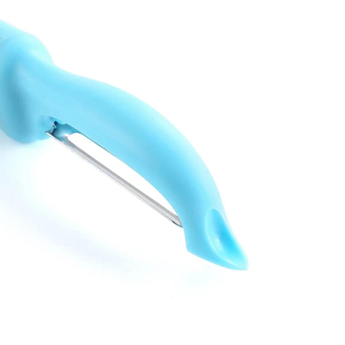 Spring Chef Swivel Potato Peeler with Soft Grip Handle, Aqua Sky | Dual Stainless Steel Blades, Ergonomic Design - view 9