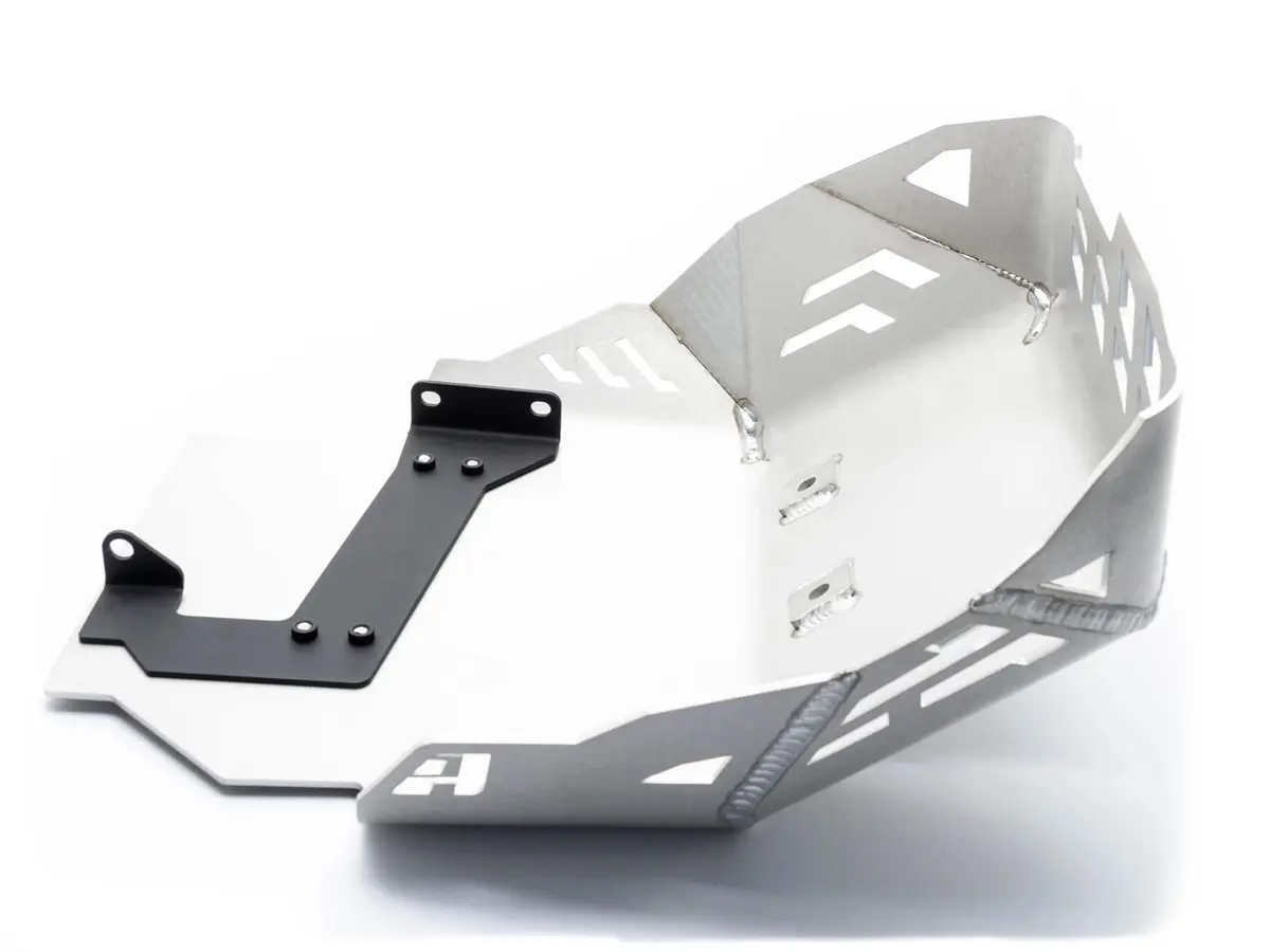 AltRider Skid Plate Compatible with Honda CRF1100L Africa Twin/Adventure Sports - Full Aluminum Protection - Smooth Bottom for Ground Clearance - Easy Oil Access - Silver - view 3
