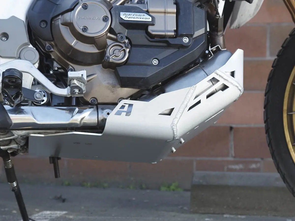 AltRider Skid Plate Compatible with Honda CRF1100L Africa Twin/Adventure Sports - Full Aluminum Protection - Smooth Bottom for Ground Clearance - Easy Oil Access - Silver - view 4