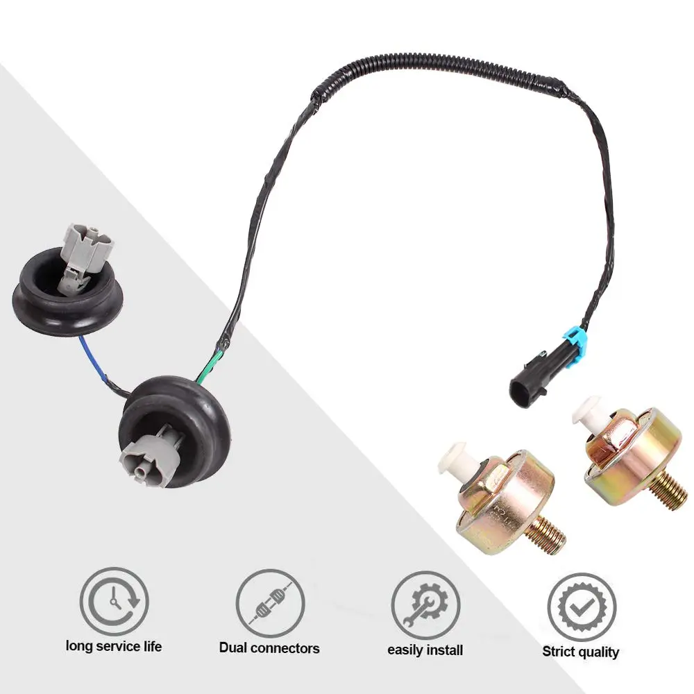 muge racing Knock Sensors with Wiring Harness Kit | Compatible with Chevy Silverado Tahoe Suburban Avalanche GMC Sierra Yukon Cadillac 5.3 - view 6