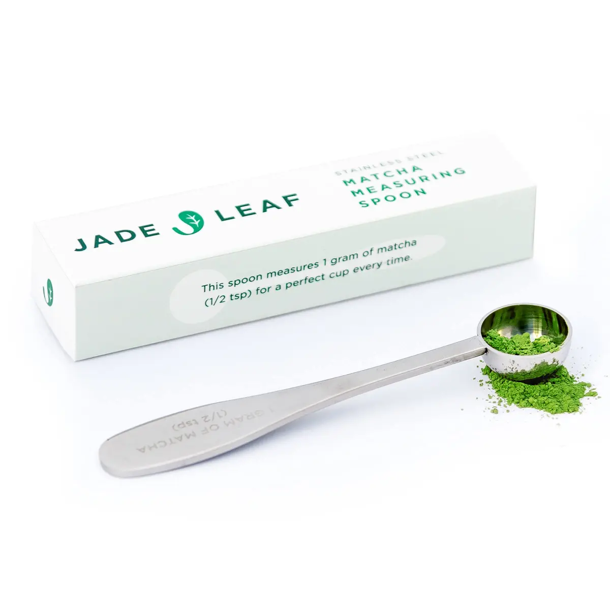 Jade Leaf Matcha Stainless Steel Measuring Spoon 1g (0.032 kg) | Precise Matcha Scoops for Consistent Flavor - main product image