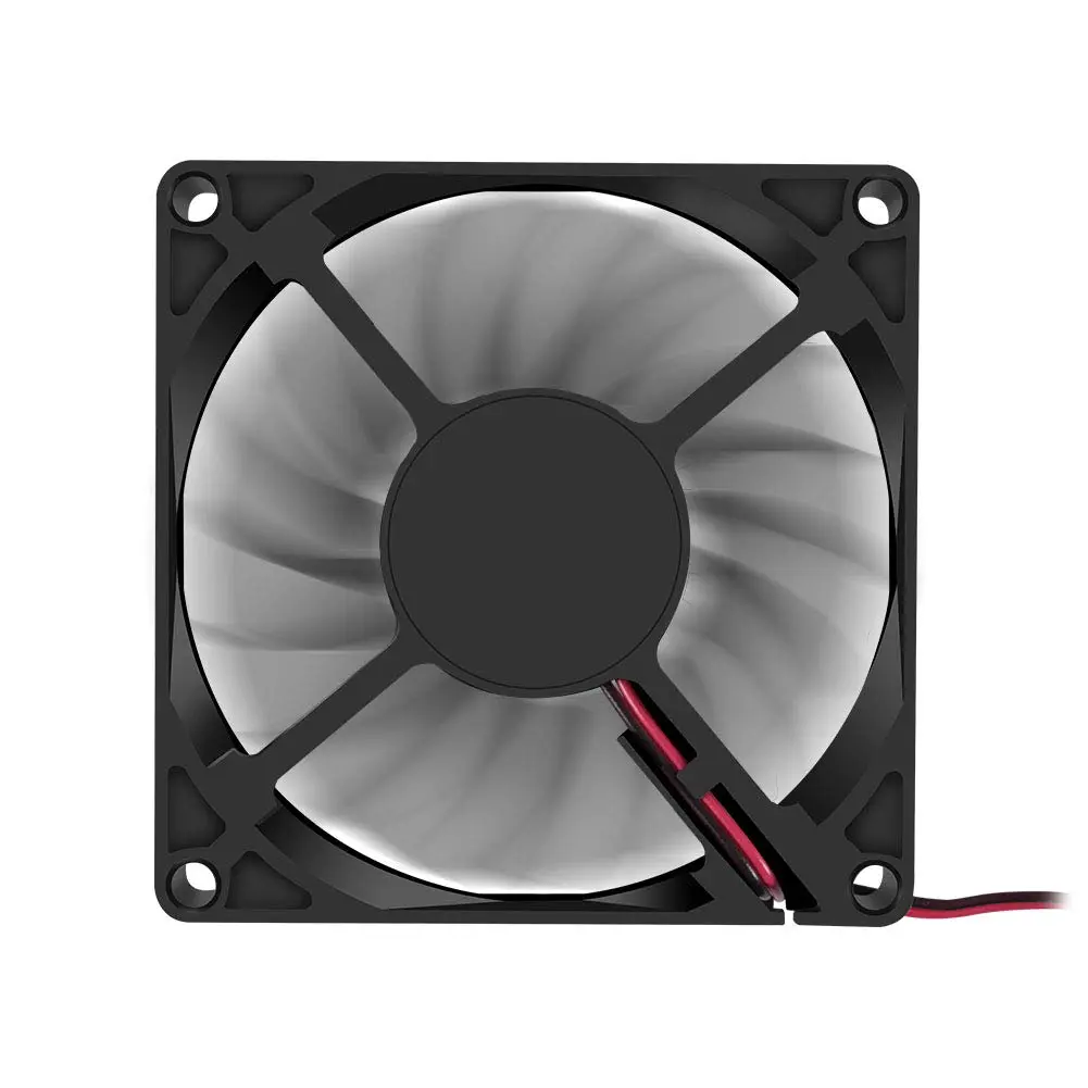 DORHEA 80x80x15mm Fan 12V 2Pin DC Brushless Cooling Case Fan for PC CPU Radiator (4-Pack) - view 2