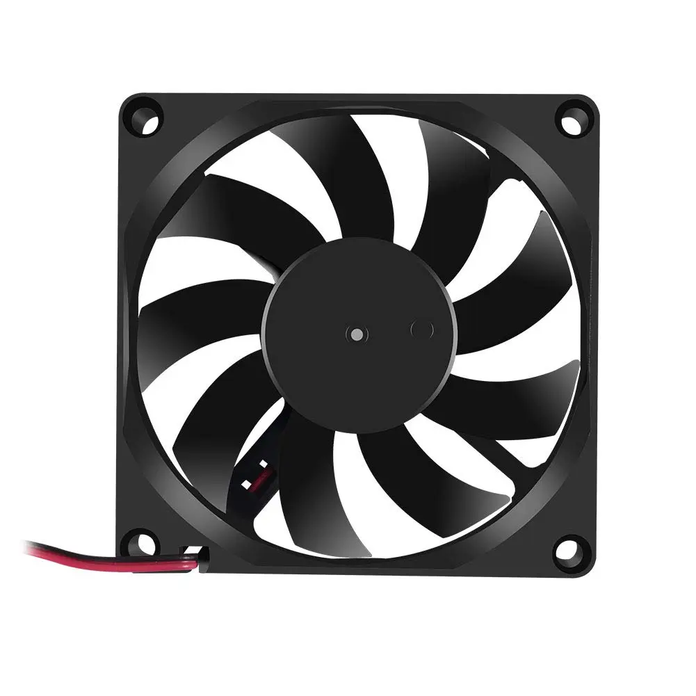 DORHEA 80x80x15mm Fan 12V 2Pin DC Brushless Cooling Case Fan for PC CPU Radiator (4-Pack) - view 3