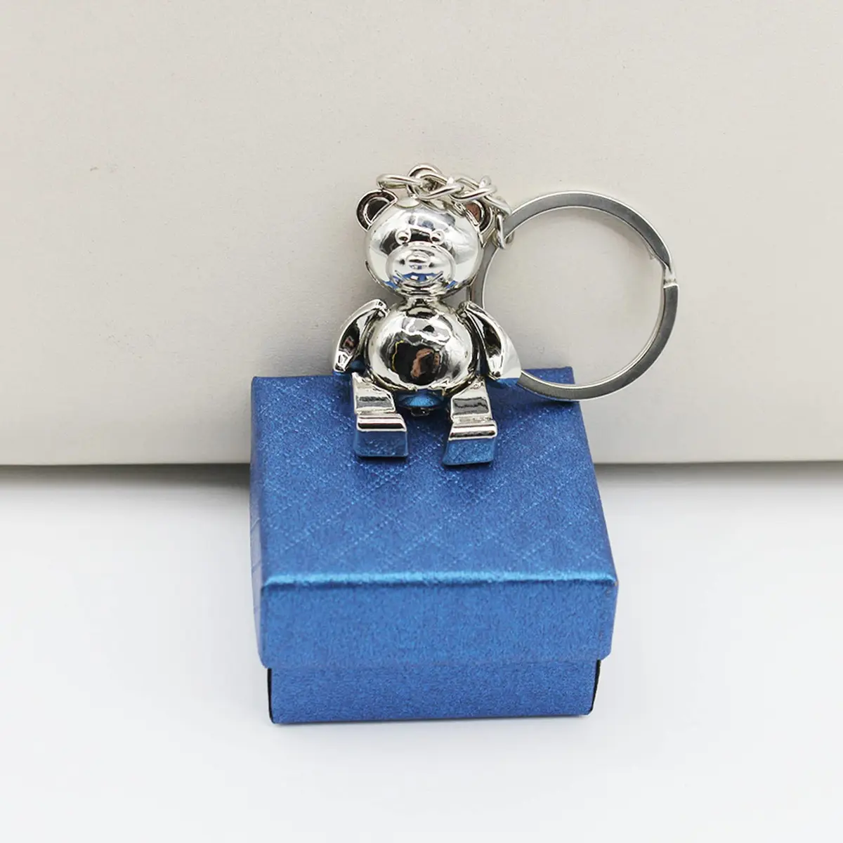 Katenpid Silver Keychain with Removable Limbs | Cute Metal Teddy Bear Accessory (70-120 chars) - view 8