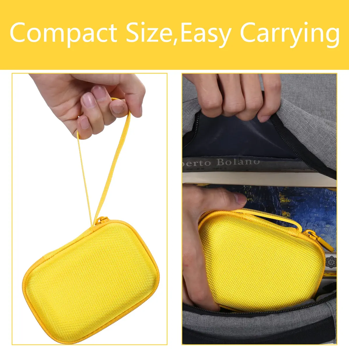 Aenllosi Hard Case for Kodak PIXPRO WPZ2 Rugged Digital Camera, Yellow | Water-Resistant, Impact-Proof Travel Case - view 6