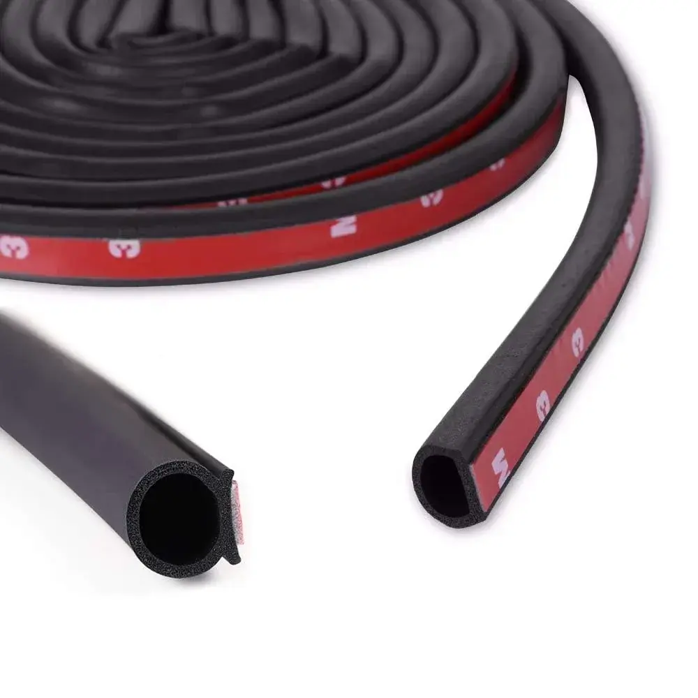 GoldWheel D-Shape Weather Stripping 1/2"×7/16" (13mm x 11mm) 25ft | Heavy Duty EPDM Rubber Seal for Automotive & Home - main product image