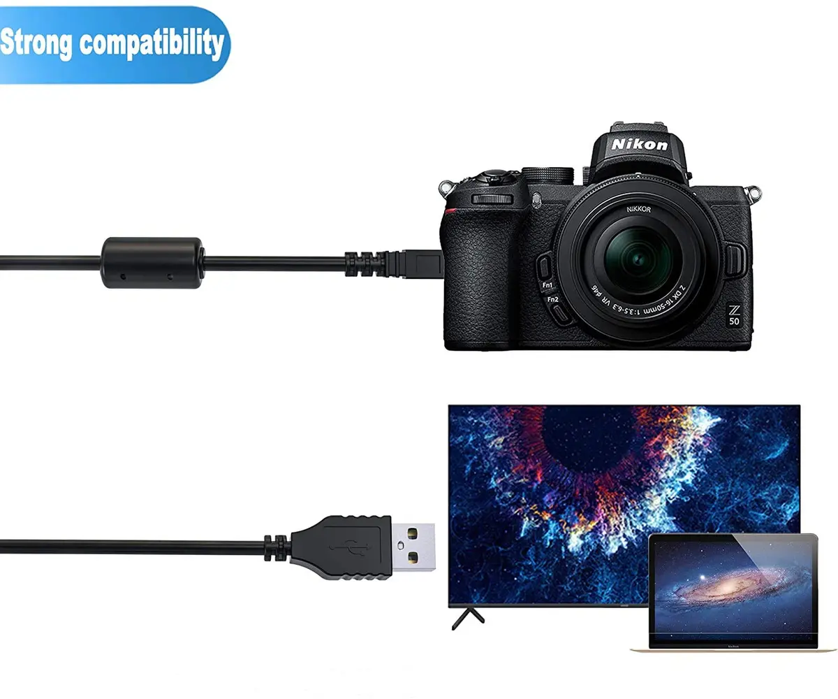 Ancable UC-E6 USB Cable 2-Pack for Nikon Camera, 3FT | Durable, Fast Charge & Data Sync - view 3