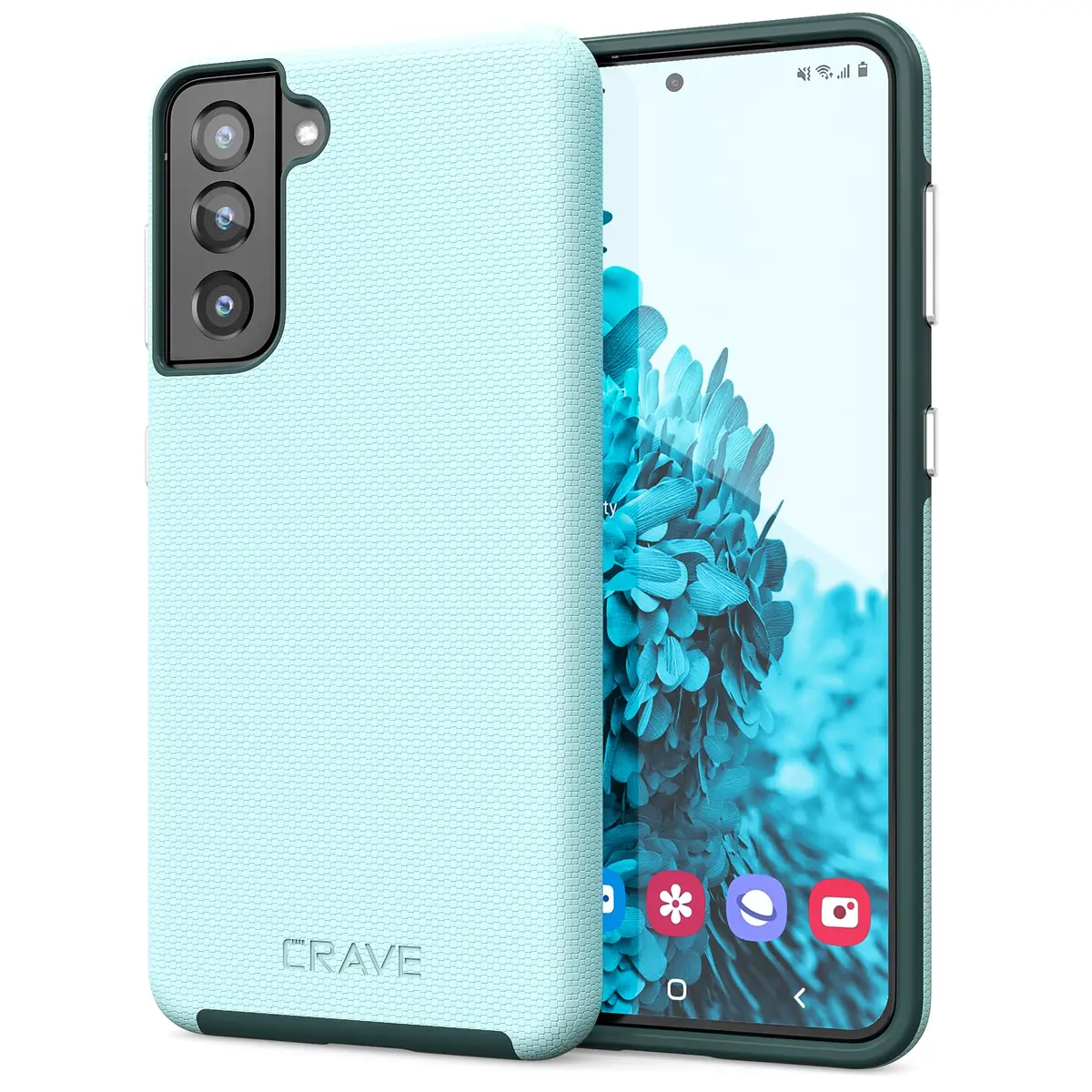 Crave Dual Guard for Samsung Galaxy S21 Case - Aqua | Dual Layer TPU/PC Protection - main product image