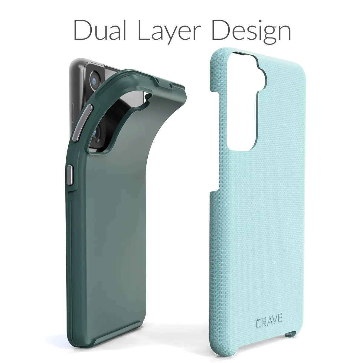 Crave Dual Guard for Samsung Galaxy S21 Case - Aqua | Dual Layer TPU/PC Protection - view 4