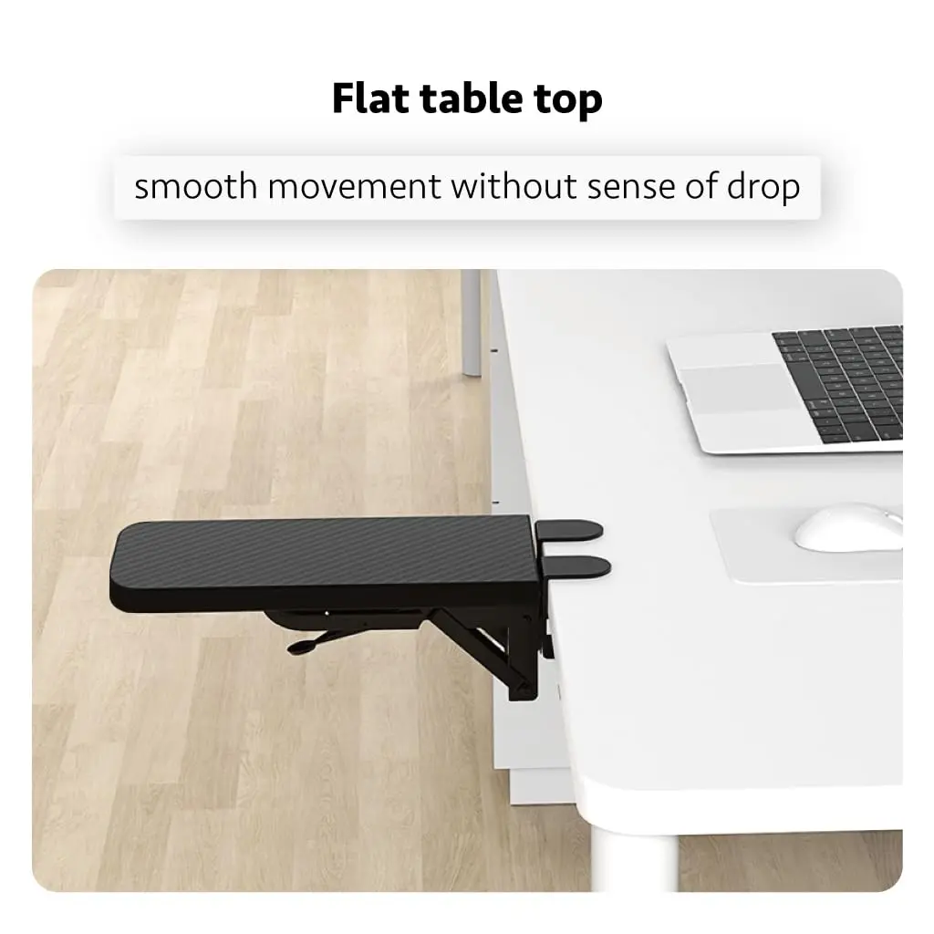 HONJIE Ergonomic Arm Support Panel for Desk, Black, 36cm (14 inch) | Sturdy Mouse Arm Support for Home & Office - view 2
