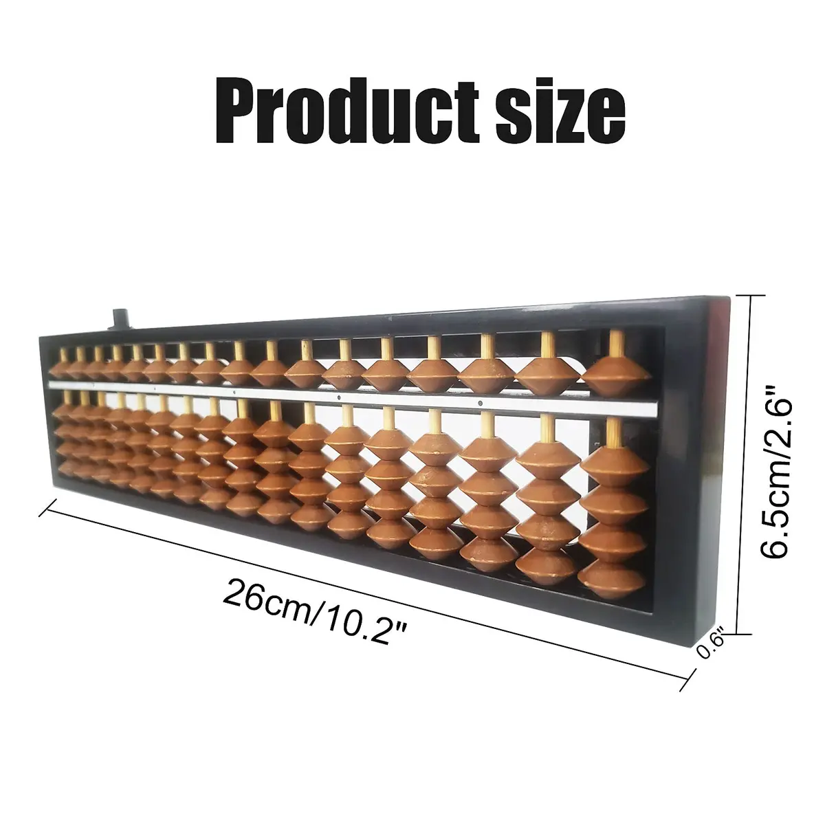 Vaupan 17-Column Abacus Soroban 26cm (10.2 inch) | Educational Math Tool with Reset Button - view 2