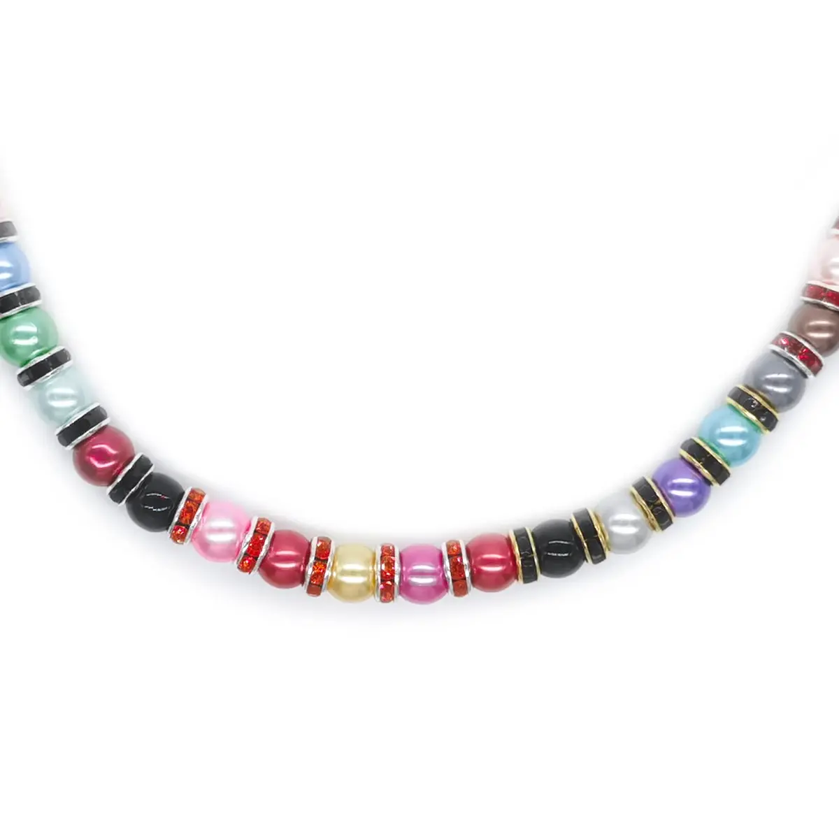 Weebee 100Pcs Rondelle Spacer Beads for Jewelry Making, Rhinestone Beads 4mm-10mm | Czech Crystal & Copper - view 4