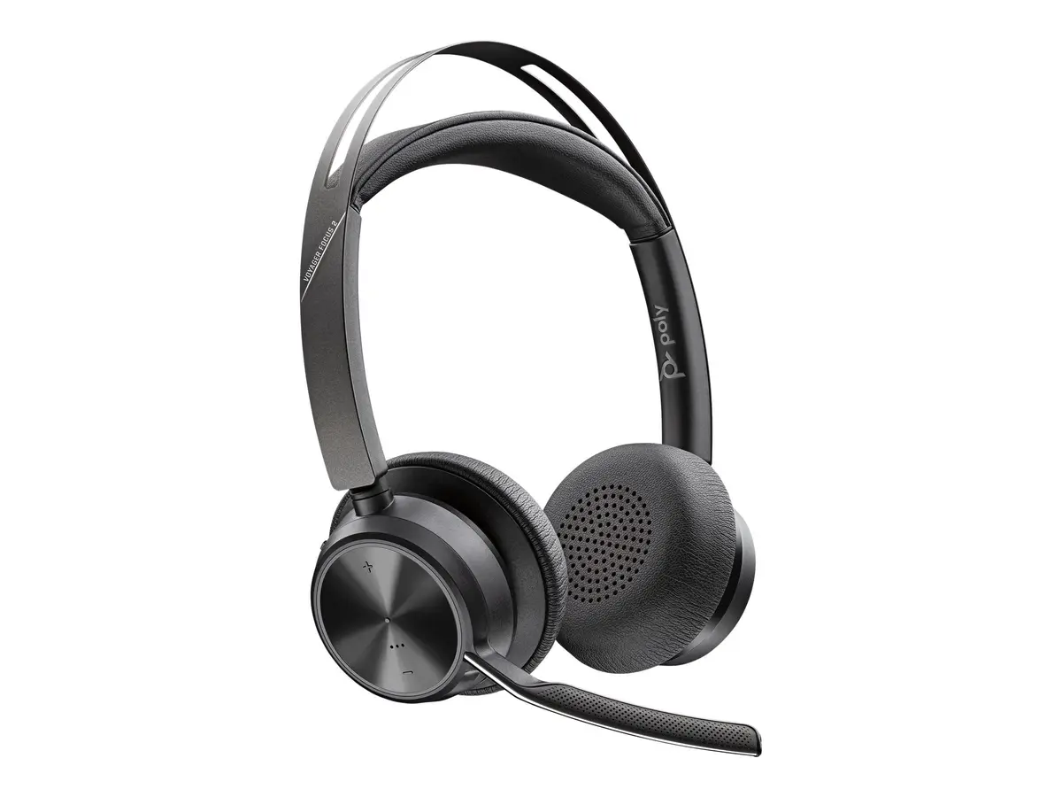 Poly Voyager Focus 2 UC USB-C Headset with Boom Mic | Dual-Ear Stereo, Active Noise Canceling, 19-Hour Talk Time - view 5