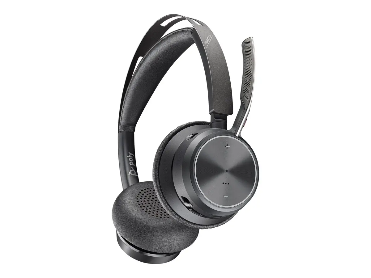 Poly Voyager Focus 2 UC USB-C Headset with Boom Mic | Dual-Ear Stereo, Active Noise Canceling, 19-Hour Talk Time - main product image
