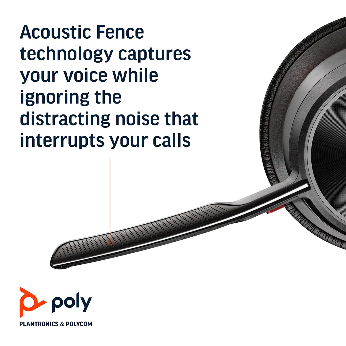 Poly Voyager Focus 2 UC USB-A Headset with Boom Mic | Active Noise Canceling, 19-Hour Talk Time - view 5