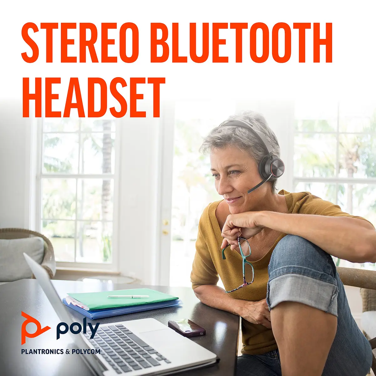 Poly Voyager Focus 2 UC USB-A Headset with Boom Mic | Active Noise Canceling, 19-Hour Talk Time - view 2