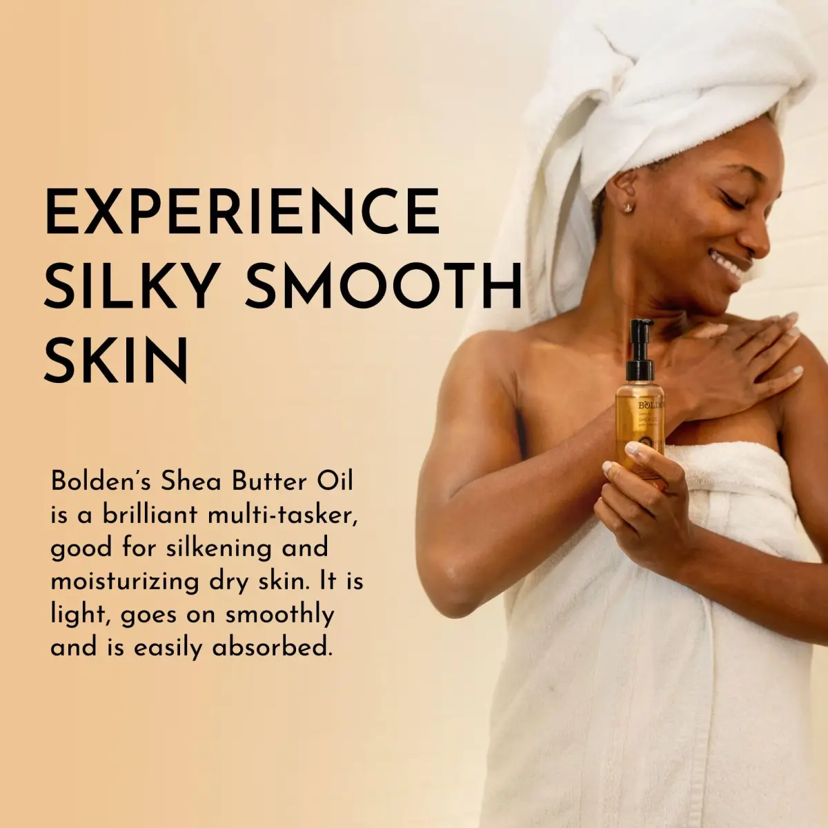 BOLDEN Shea Oil with Vitamin E | 100% Natural | 100 ml (3.4 fl oz) | Fragrance-Free for Skin & Hair - view 2