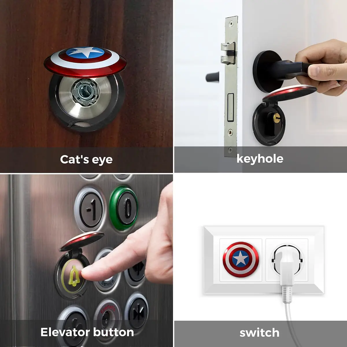 OUMETE Car Engine Start Button Cover ABS Red | Universal Ignition Switch Trim - view 5