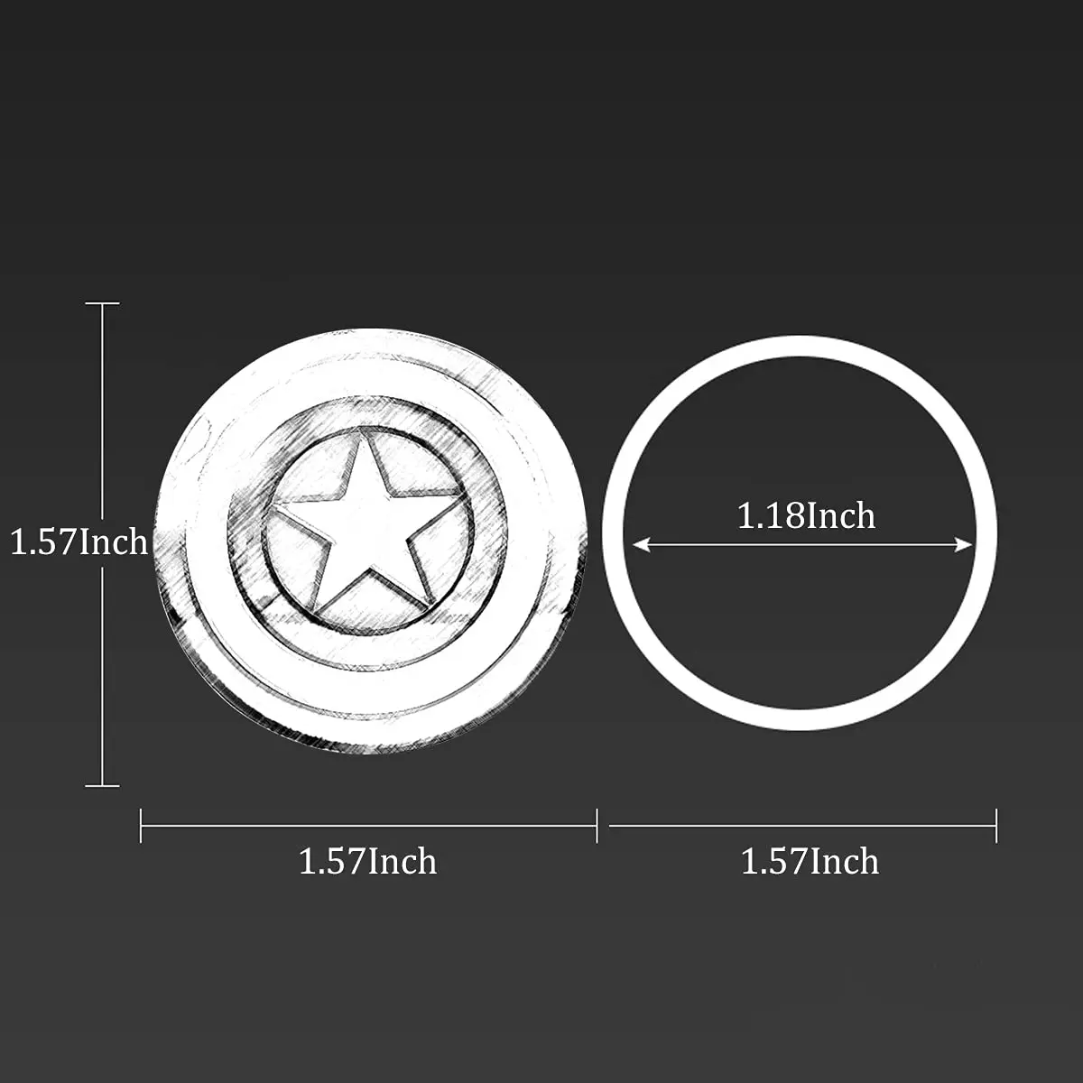 OUMETE Car Engine Start Button Cover ABS Red | Universal Ignition Switch Trim - view 6