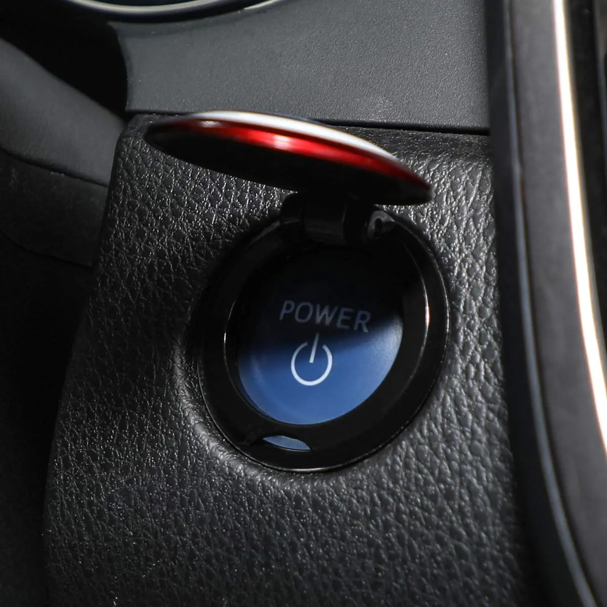 OUMETE Car Engine Start Button Cover ABS Red | Universal Ignition Switch Trim - view 4