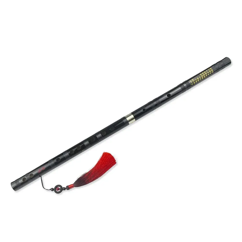 PHYSKOW Bitter Bamboo Black+Red Dizi Flute in G Key | 66 cm (26 in) with Accessories - view 3