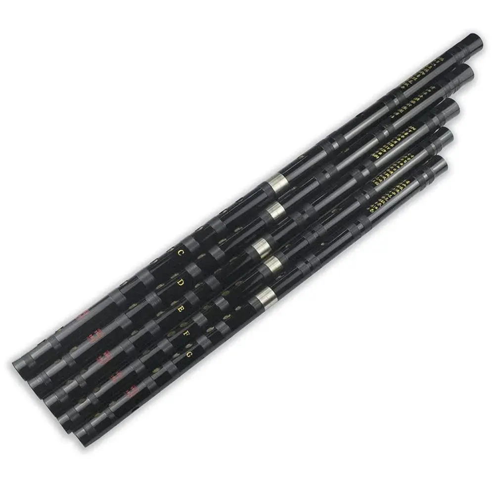 PHYSKOW Bitter Bamboo Black+Red Dizi Flute in G Key | 66 cm (26 in) with Accessories - view 4