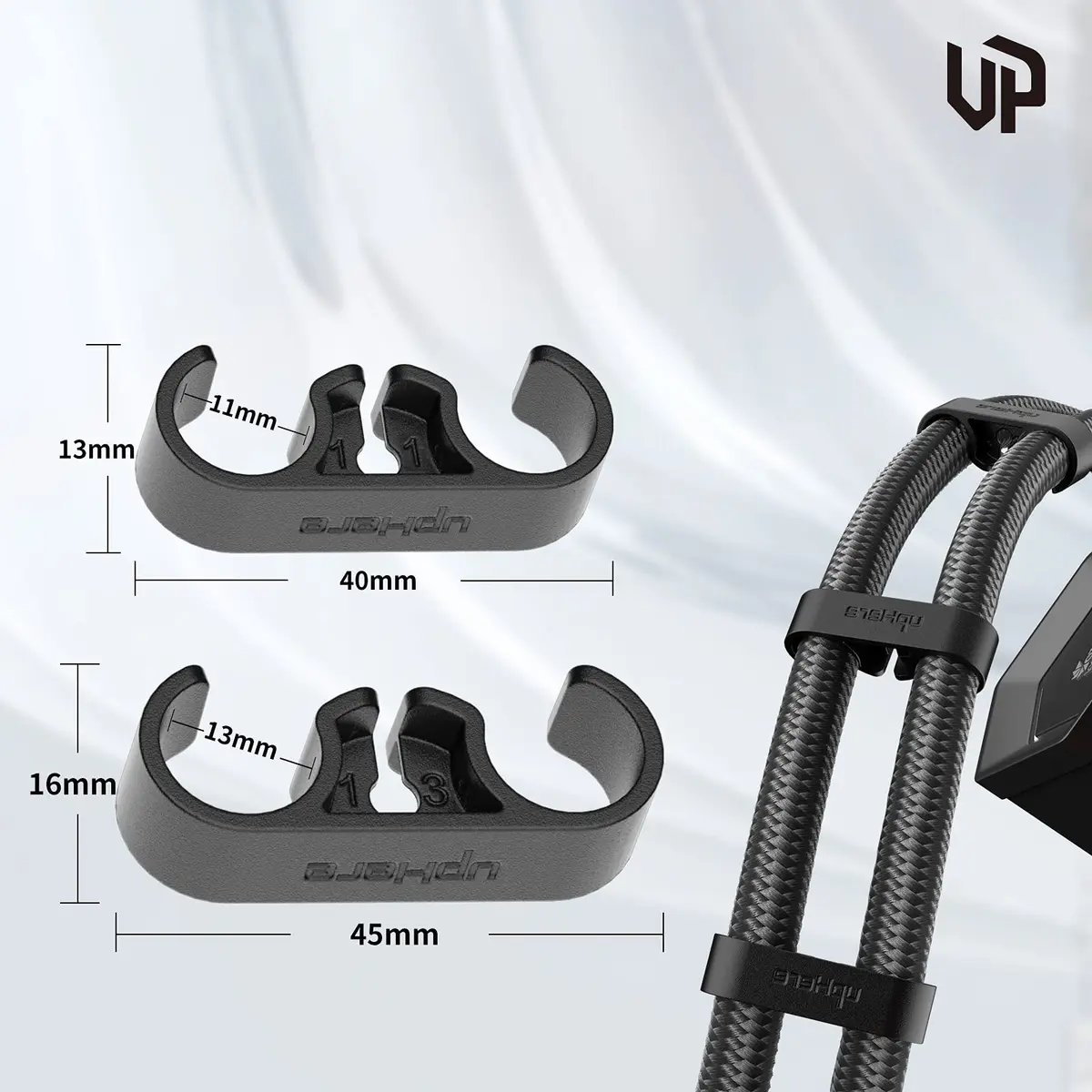 upHere Water Cooling Pipe Buckle Set 8 pcs | Compatible for Tubes Up to 13mm, Black - view 3