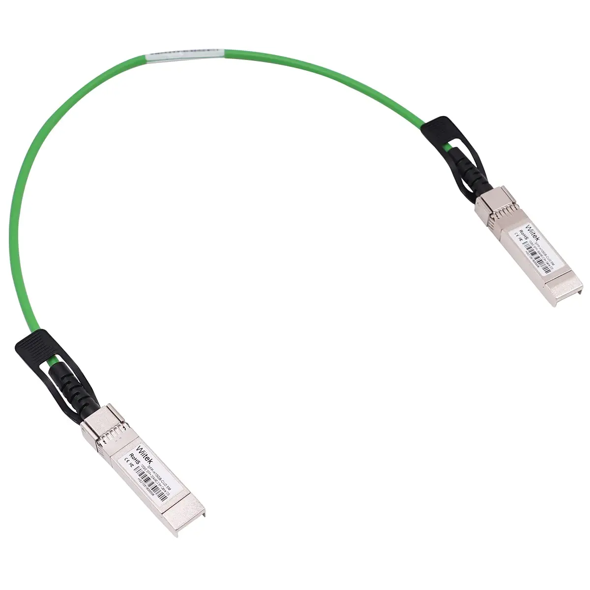 Wiitek Green 0.5m 10Gbps SFP+ DAC Twinax Cable | Compatible with Cisco, Ubiquiti, Juniper, Mellanox, Mikrotik, Netgear, Supermicro - main product image