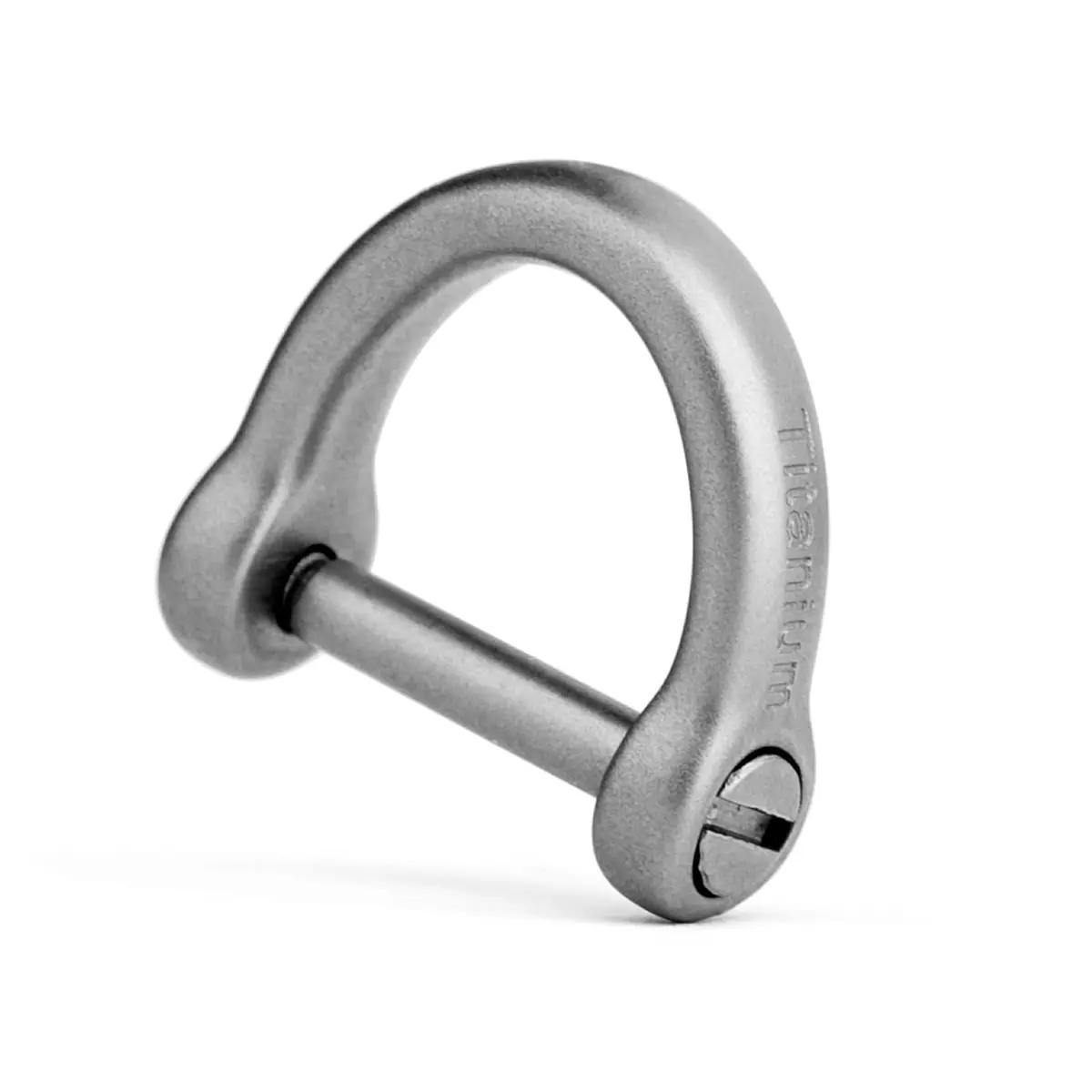 TISUR Titanium D Ring Keychain with Screw Shackle, Matte Finish 1.7cm (0.67in) | Heavy Duty Key Fob Holder - main product image