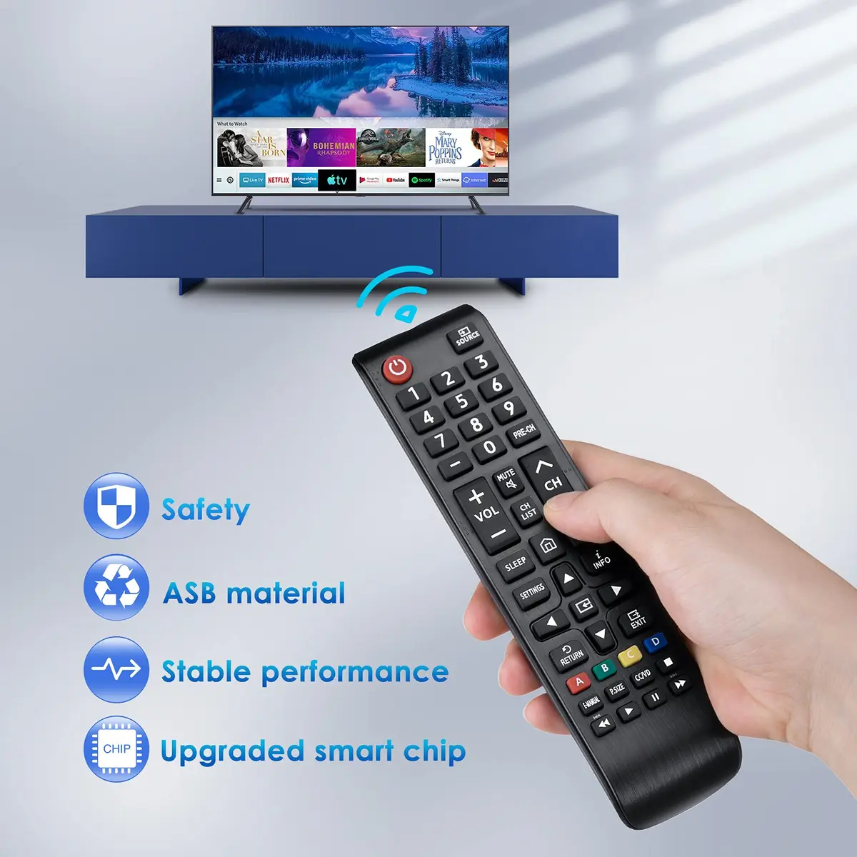 LOUTOC BN59-01301A Universal Replacement Remote Control for Samsung Smart TVs | Infrared, No Setup Required - view 5