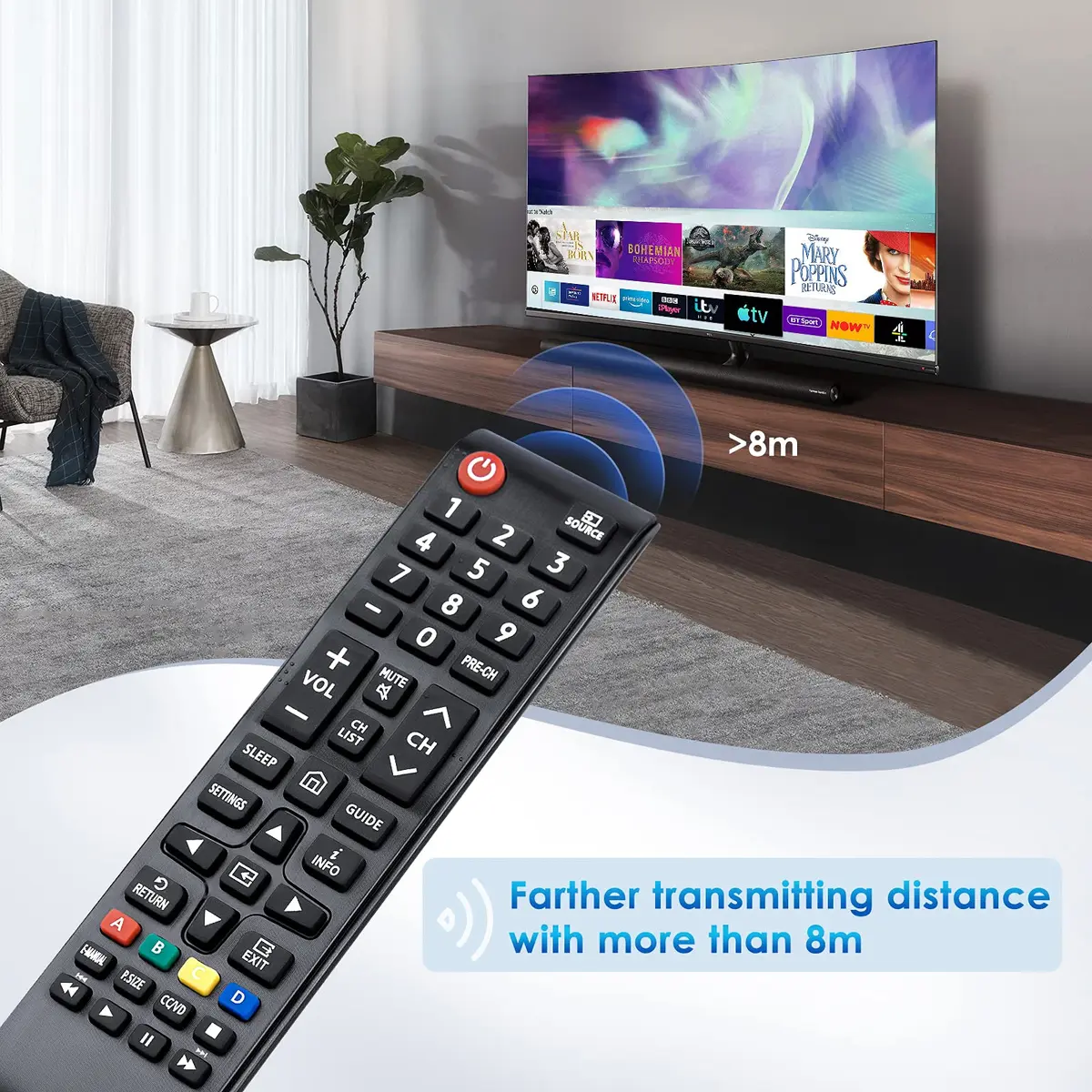 LOUTOC BN59-01301A Universal Replacement Remote Control for Samsung Smart TVs | Infrared, No Setup Required - view 4