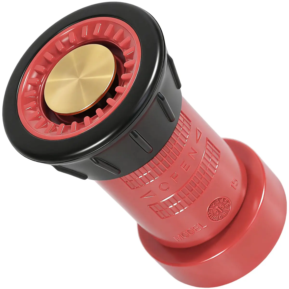 SpringSpray 1-1/2" Fire Hose Nozzle Thermoplastic NPSH/NPT 1.5 Inch Nozzles | Adjustable Water Spray for Firefighting & Industrial Use - main product image
