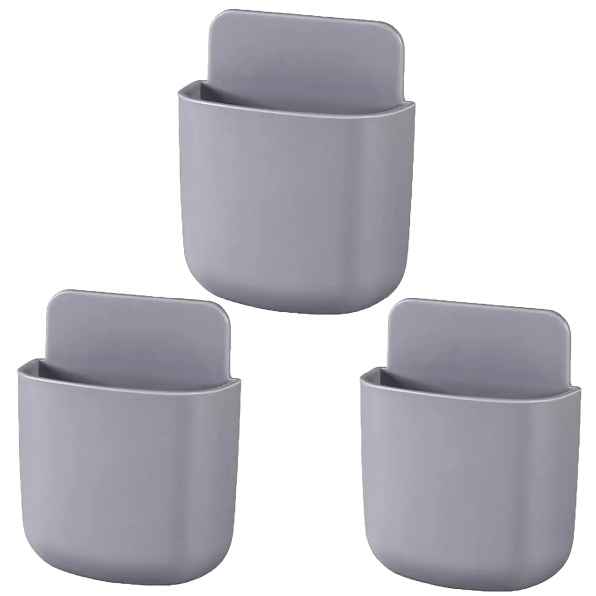 LVYOUIF Grey Remote Control Holder 3 Pack | Wall Mount Organizer for Home Office School Supply Storage - main product image