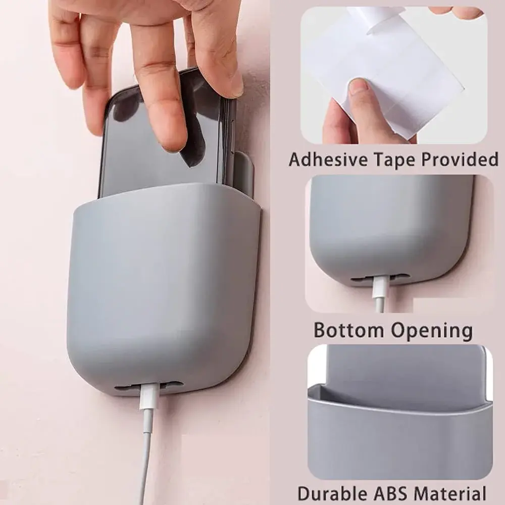 LVYOUIF Grey Remote Control Holder 3 Pack | Wall Mount Organizer for Home Office School Supply Storage - view 2