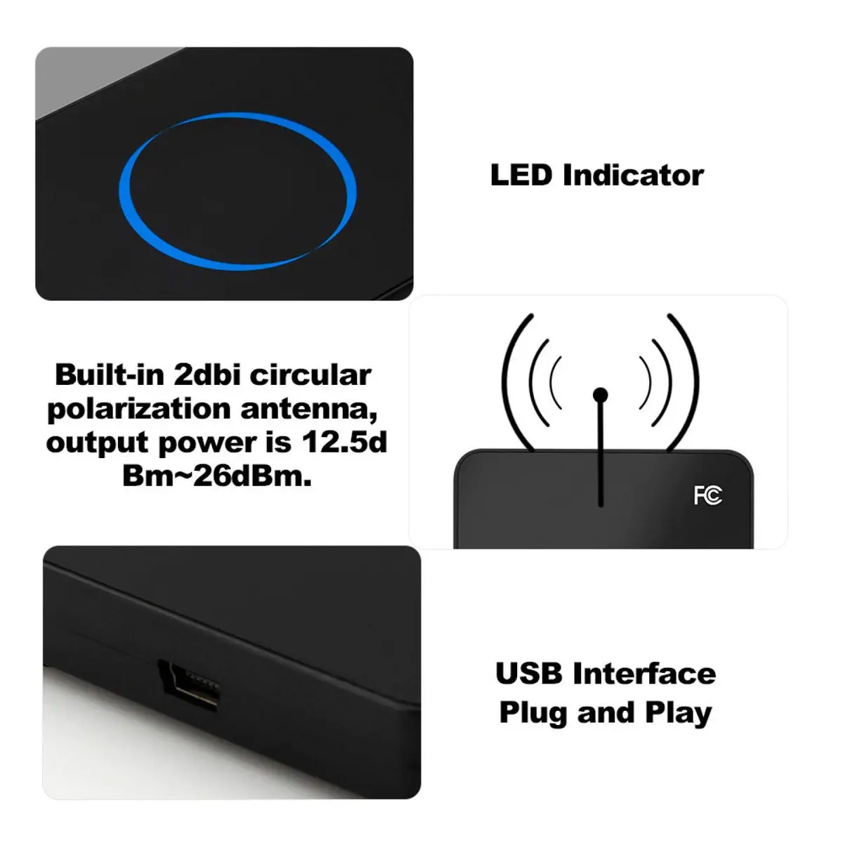 Archuu RF UHF RFID Card Reader Writer, 915MHz | Contactless USB Interface, 0.5m Reading Range - view 5