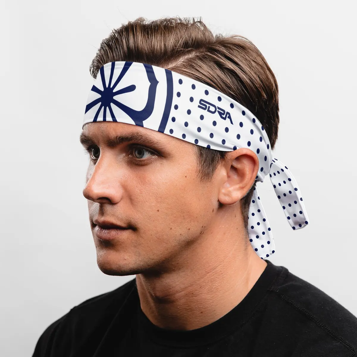 Suddora Daniel-San Lotus Headband Lightweight Breathable Tie Style Athletic Headband for Karate, Running, Cycling, Tennis, Versatile Head Gear for Ninja Costumes, Cosplay, Halloween | Moisture-Wicking & Stylish (70-120 chars) - view 2