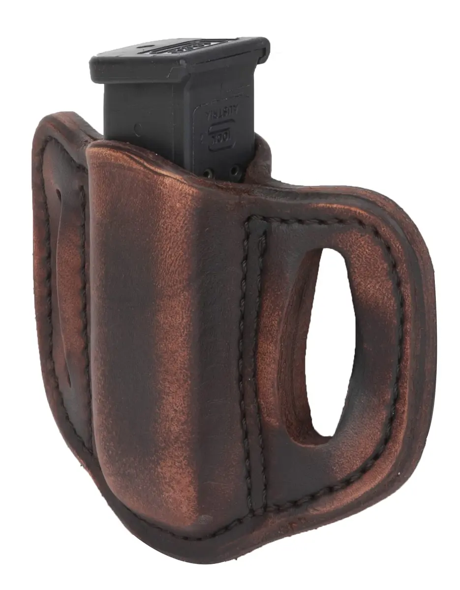 1791 GUNLEATHER Double Stack Magazine Holster, OWB 9mm Leather Mag Pouch | Concealed Carry Leather Holster - view 4