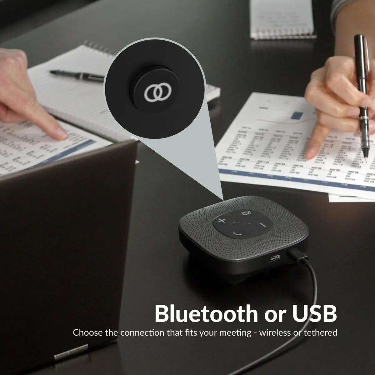 Cyber Acoustics SP-2000 USB Bluetooth Speakerphone with 360-Degree Mic | Clear Conference Calls & 12-Hour Battery - view 7