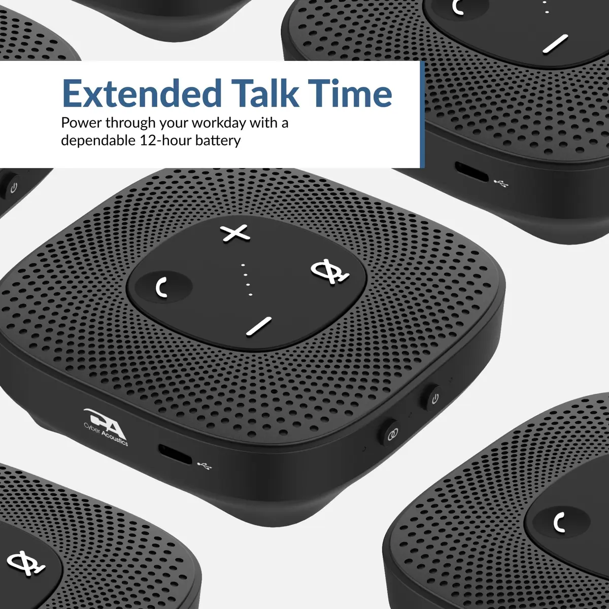Cyber Acoustics SP-2000 USB Bluetooth Speakerphone with 360-Degree Mic | Clear Conference Calls & 12-Hour Battery - view 8