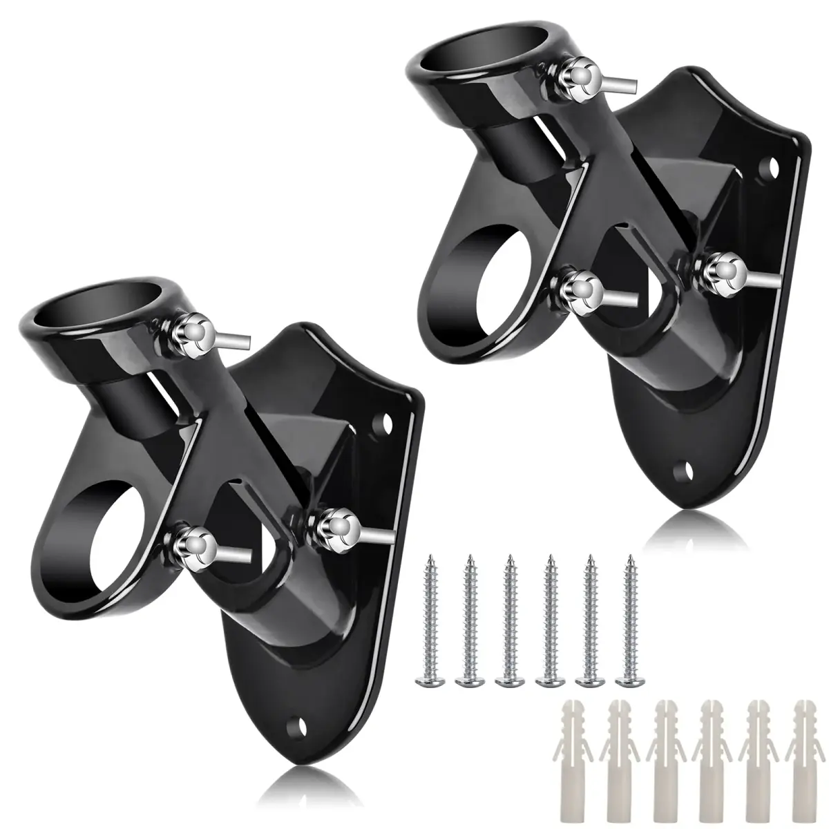 Haoridul Heavy Duty Flag Pole Holder 2-Pack | Rust-Free Aluminum Mount for 1" Poles - main product image