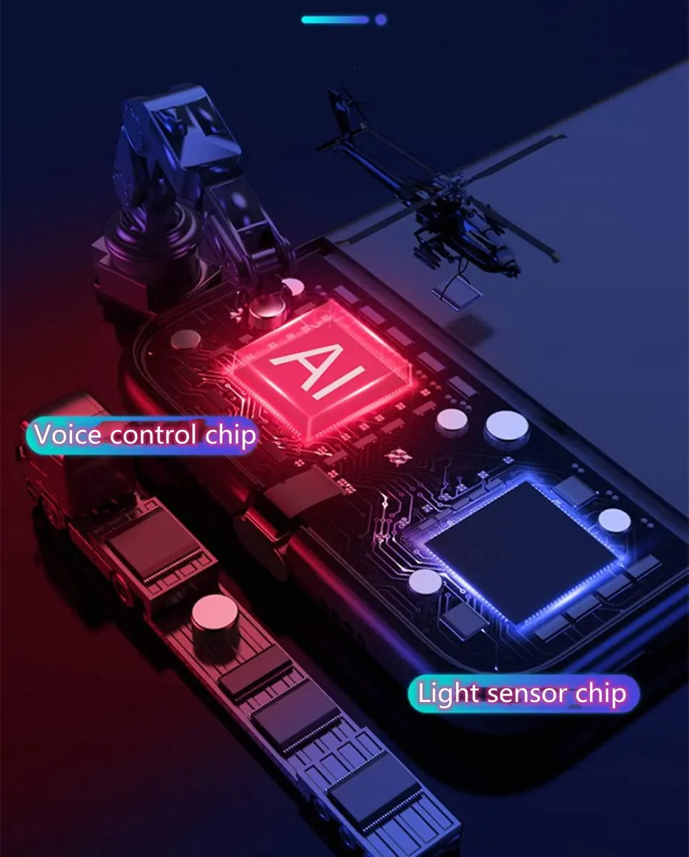 YHan iPhone 12 Pro Max 6.7-inch Colorful Luminous Tempered Glass Case | Voice Control Call Flash - view 4