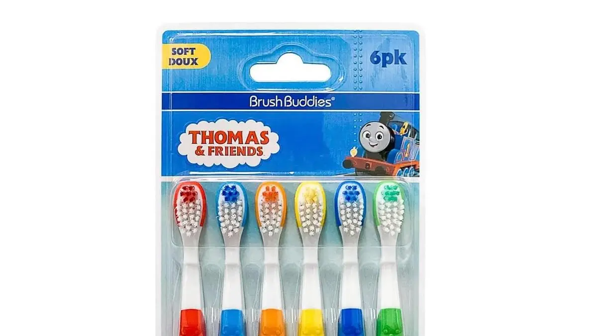 Brush Buddies Thomas & Friends Kids Toothbrush Set 6 Pack Soft Bristle Toddler Toothbrush Ages 2+ Small Head Easy Grip Handle Fun Character Oral Care | Kid-Friendly, BPA-Free, 6-Pack - view 2