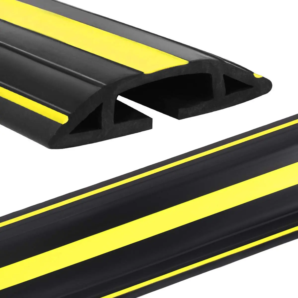Eapele Heavy Duty PVC Cable Protector Cord Cover 2.0m (6.5ft) | Prevents Trip Hazards for Floors - main product image