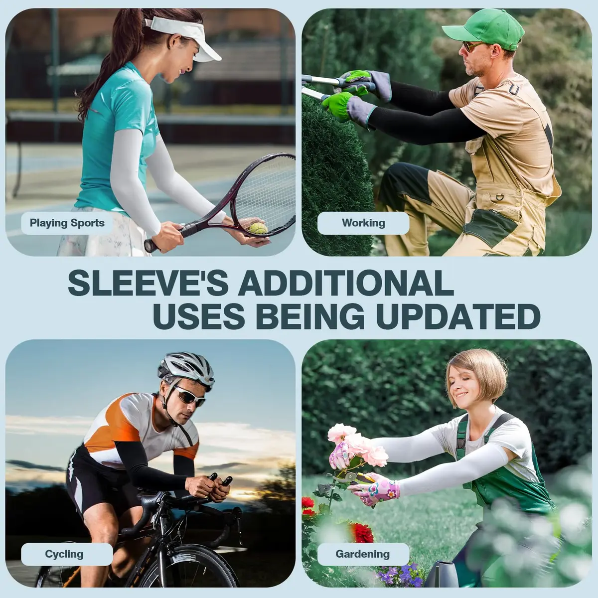 Rescoto UV Protection Cooling Arm Sleeves 2 Pairs | UPF 50 Sun & Tattoo Cover for Men Women Youth - view 8