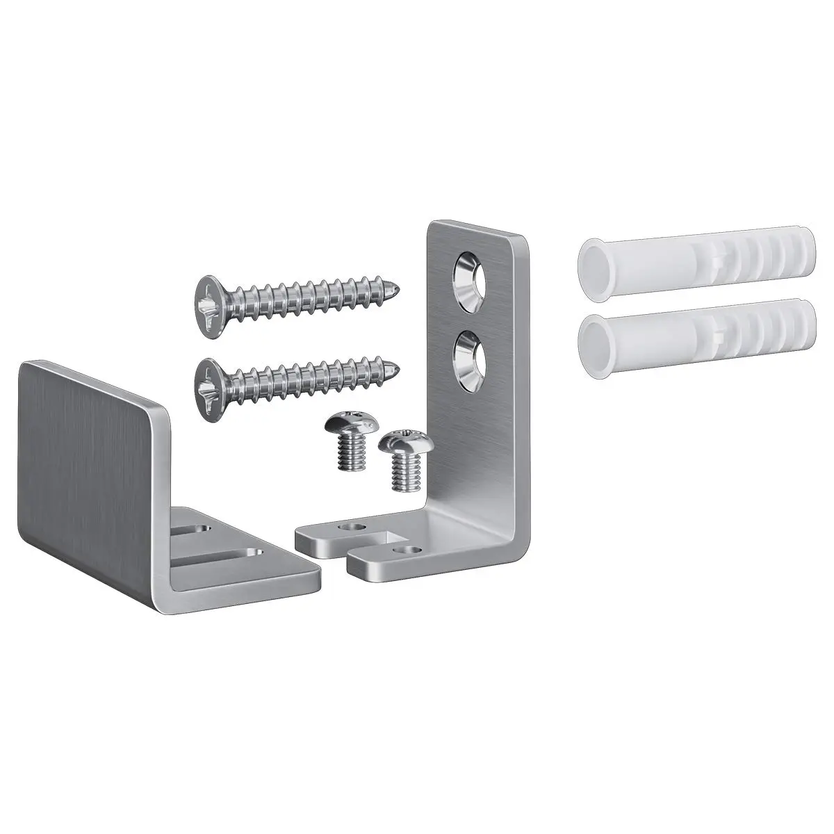 SMARTSTANDARD 2 Pack Adjustable U Shape Barn Door Floor Guides, Silver | Stainless Steel, Flat Bottom Design, Easy Install - view 6