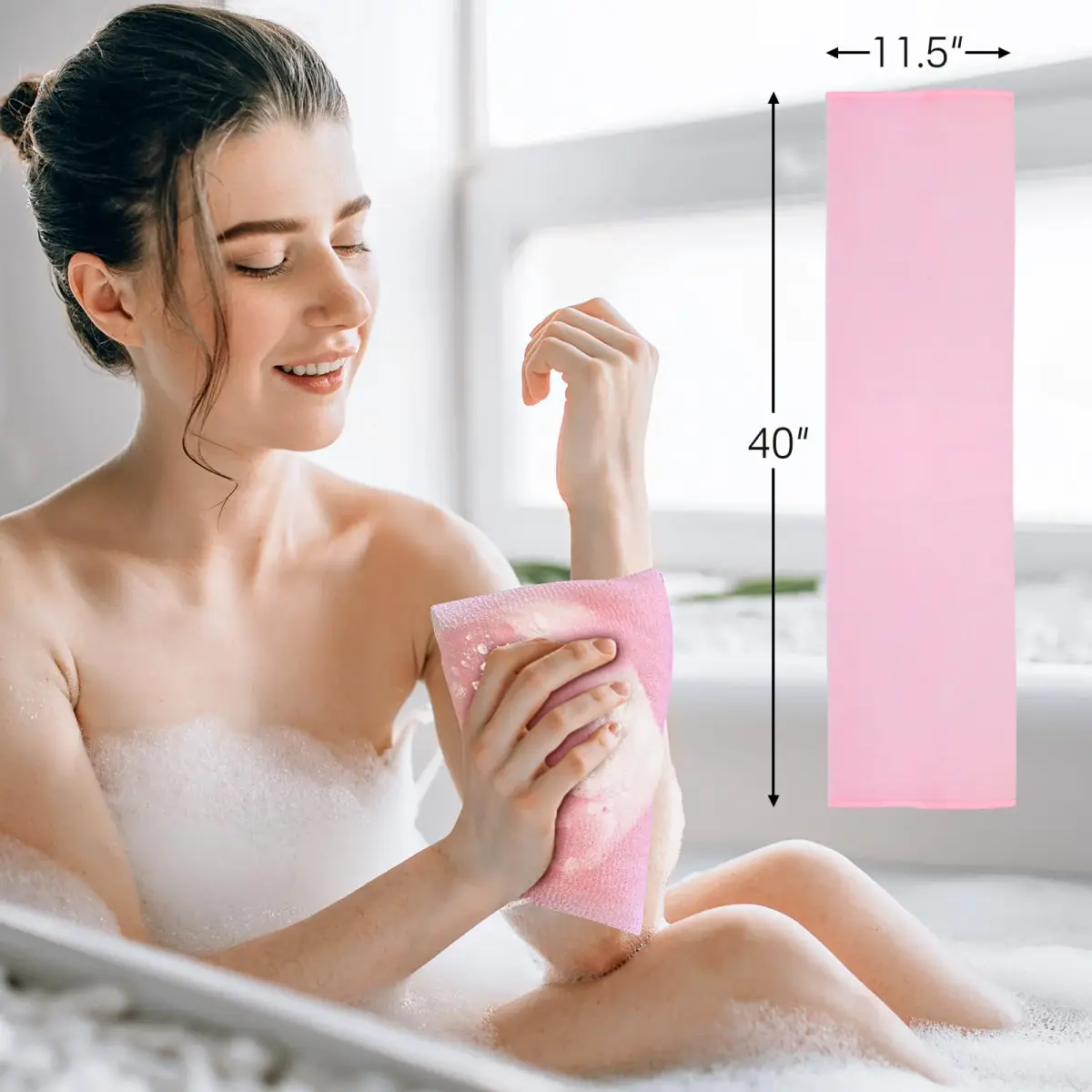 Yiclick Exfoliating Washcloth Towel 3-Pack | Back Scrubber for Shower Bath Washer - view 7